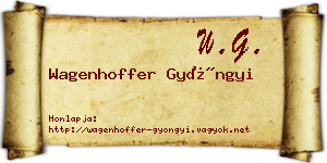 Wagenhoffer Gyöngyi névjegykártya